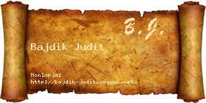 Bajdik Judit névjegykártya